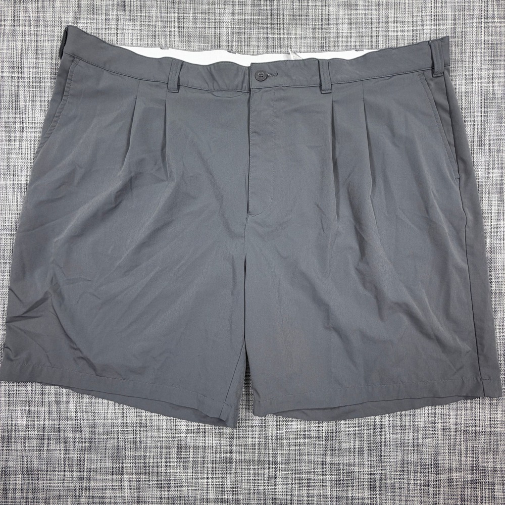 Reebok Golf Mens Gray Pleated Performance Shorts Size 52 Stretch Activewear